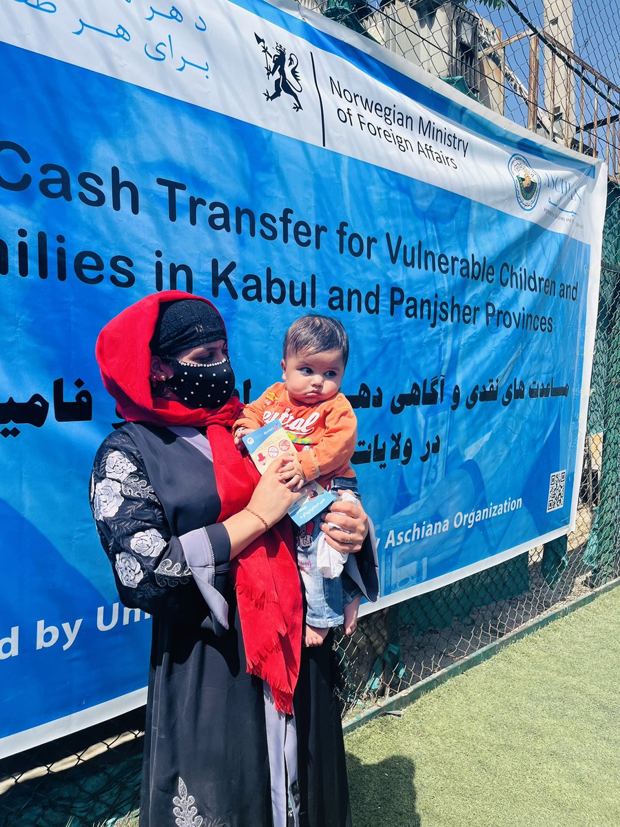 Gaia Bellia (@gaiubella7) on Twitter photo Yesterday I tried my best to put a smile on Adnan’s face while his mother, Sadaf, collected the cash assistance.
Sadaf told me her husband is disabled, jobless and she has to feed her 4 children. #cash supports mothers!
#ForEveryChild, hope
<a href="/UNICEFAfg/">UNICEF Afghanistan</a> #Afghanistan Yesterday I tried my best to put a smile on Adnan’s face while his mother, Sadaf, collected the cash assistance.
Sadaf told me her husband is disabled, jobless and she has to feed her 4 children. #cash supports mothers!
#ForEveryChild, hope
<a href="/UNICEFAfg/">UNICEF Afghanistan</a> #Afghanistan