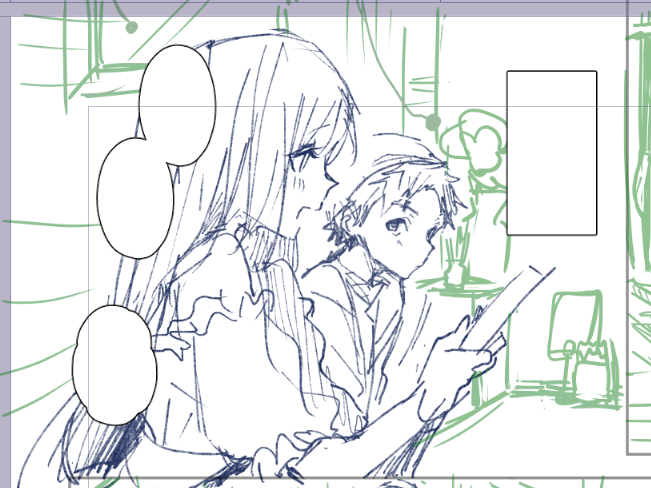 昨日下書きを終えたので今日から線画頑張ります🖋 