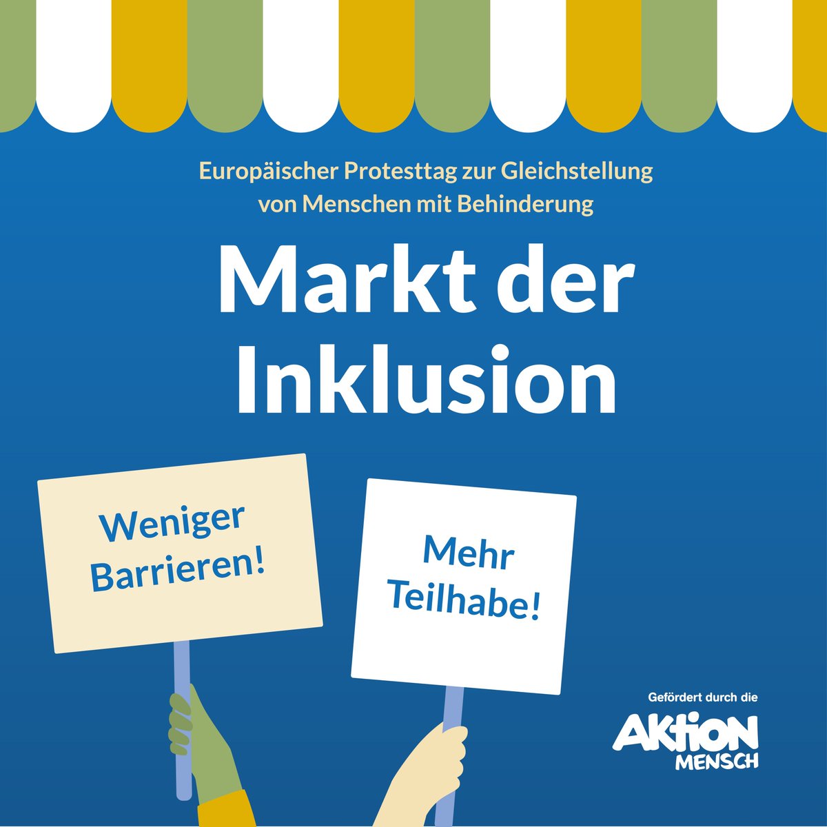 inklusionsnetzS's tweet photo. Die LAG SH Sachsen veranstaltet einen "Markt der #Inklusion - Weniger #Barrieren, Mehr #Teilhabe" am 05. Mai 2022, von 14-17Uhr, vor dem Kulturpalast in #Dresden. Kommt vorbei und protestiert mit uns für mehr Inklusion! Mehr Infos: https://t.co/QBW9208PtO #protesttag https://t.co/oFnEk9ocMc