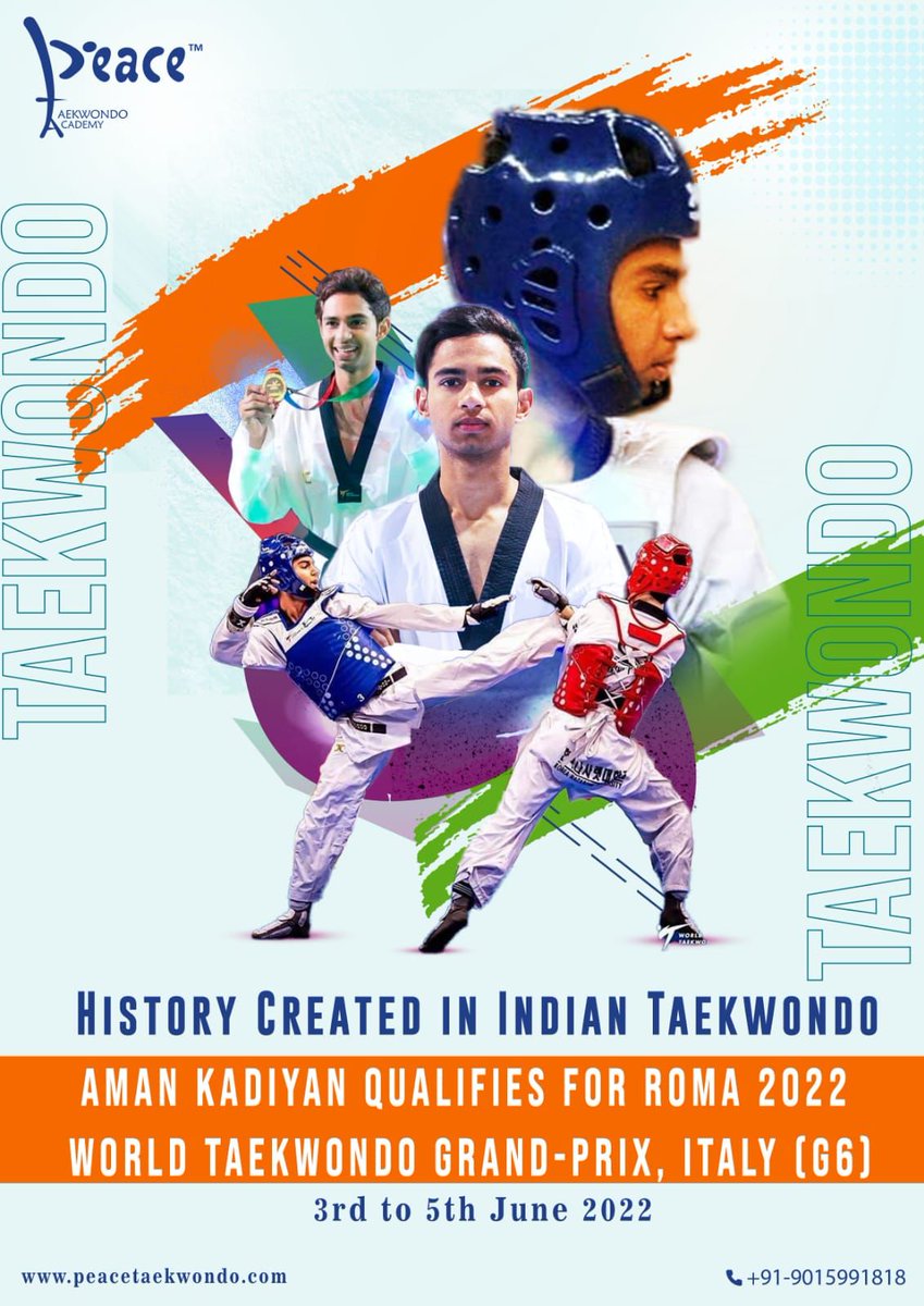 GoSportsVoices's tweet photo. A historic milestone achieved by @KadyanAman1, becoming the first Indian Taekwondo athlete to qualify for a Grand-prix series event, as he is set to represent India at the Roma 2022 World Taekwondo Grand-prix. Congratulations! ๐๐ฝ๐ฎ๐ณ
#historic #changethescript #sportingchampion https://t.co/ihcDFsDNPF