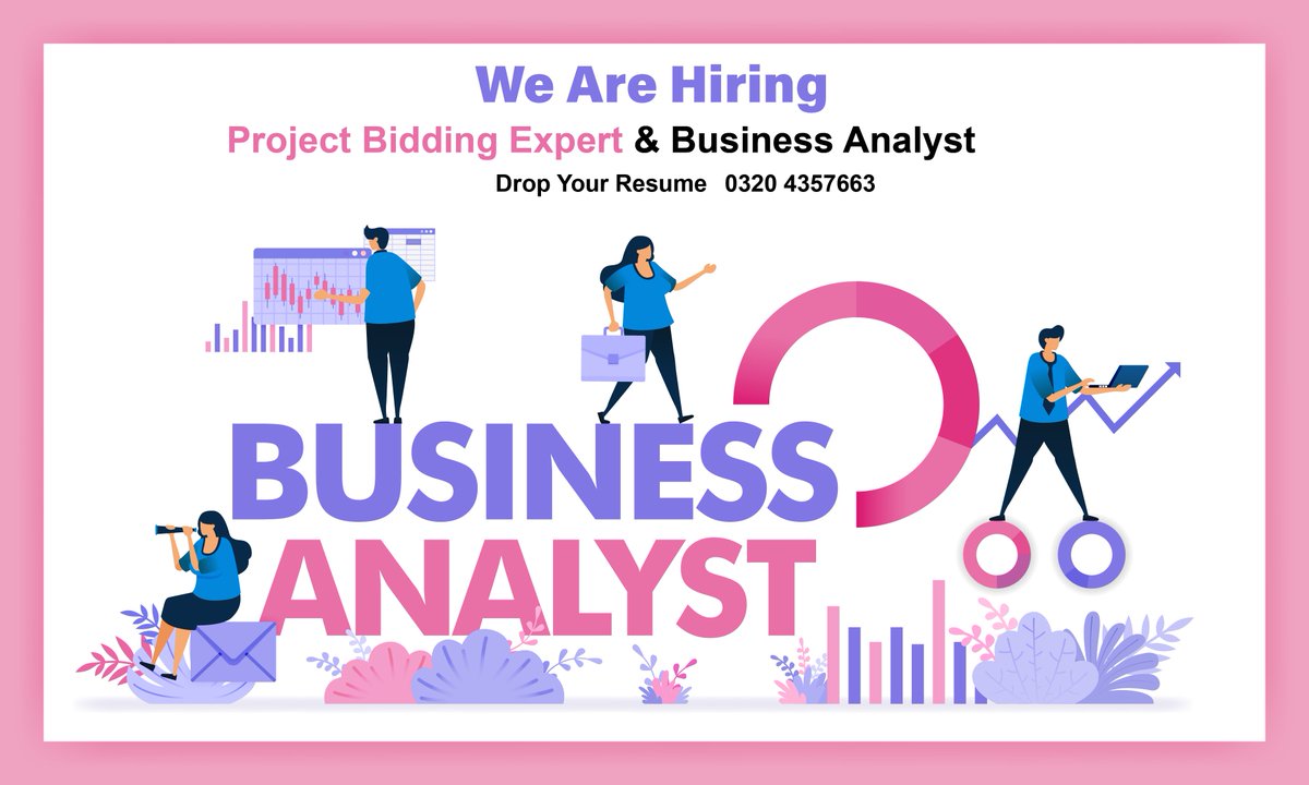 We are hiring Project Bidding Expert and Business Analyst.
Experience: Fresh to 1 year of relevant experience.
Male &amp; Female both are encourage to apply.
#hiring #job #project #experts #fresh #fph #lahore #game #apps #Hub
#experience #vcancey
Drop Your Resume 0320 4357663