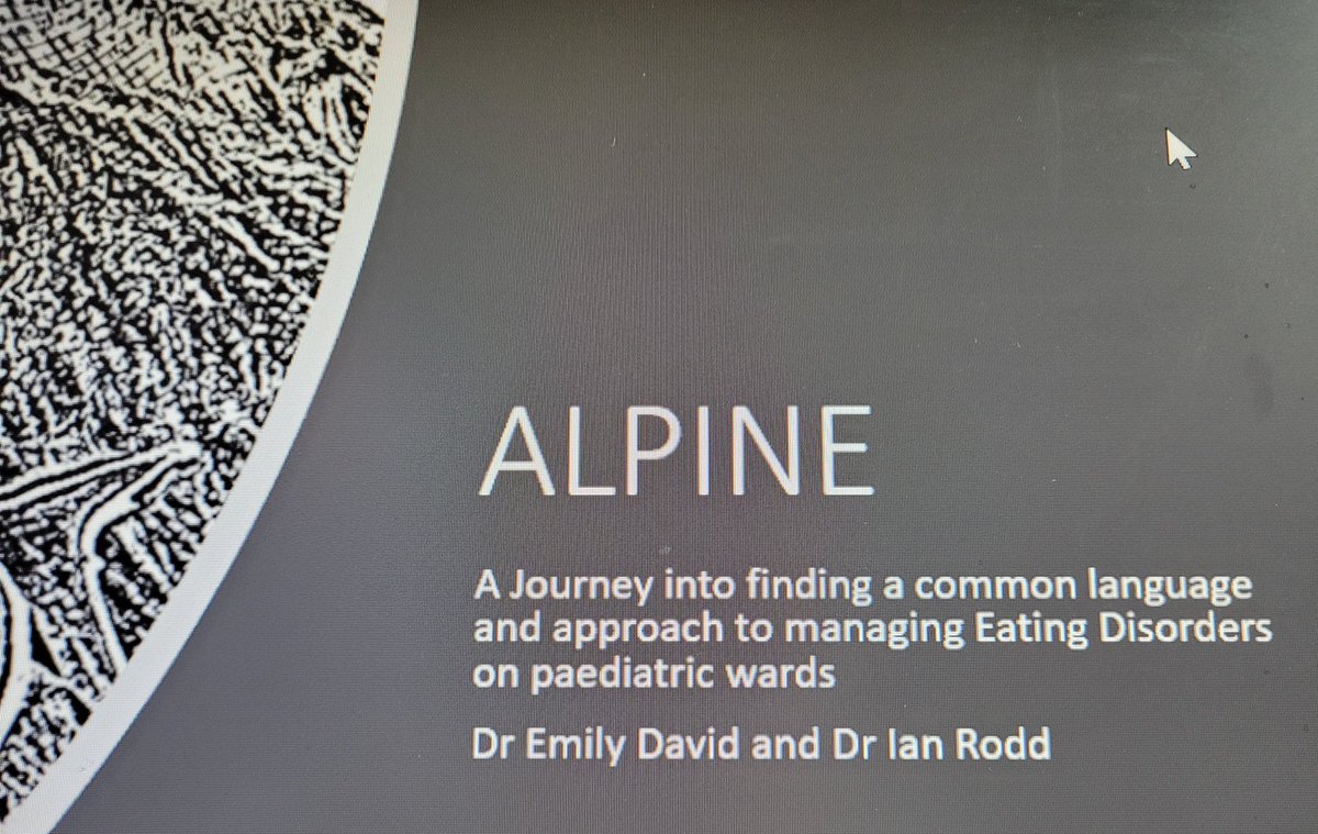 SarahGWork's tweet photo. @ekd1v07 @ian_rodd @HANTS_CAMHS we are super proud to be presenting approaches to managing community #eatingdisorders accessing #paediatrics #liaison our journey and #pathway #networking @rcpsychCCQI #QNCCEDDAY https://t.co/yAuVIEcc1L