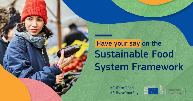 Food_EU's tweet photo. We need your views on #EUFarm2Fork !

Making food systems sustainable is crucial to counter global trends on climate, biodiversity loss &amp; unhealthy diets. 

The Sustainable Food System Framework (SFSF) initiative aims to drive that transformation. 

#EUHaveYourSay by 21 July ⬇