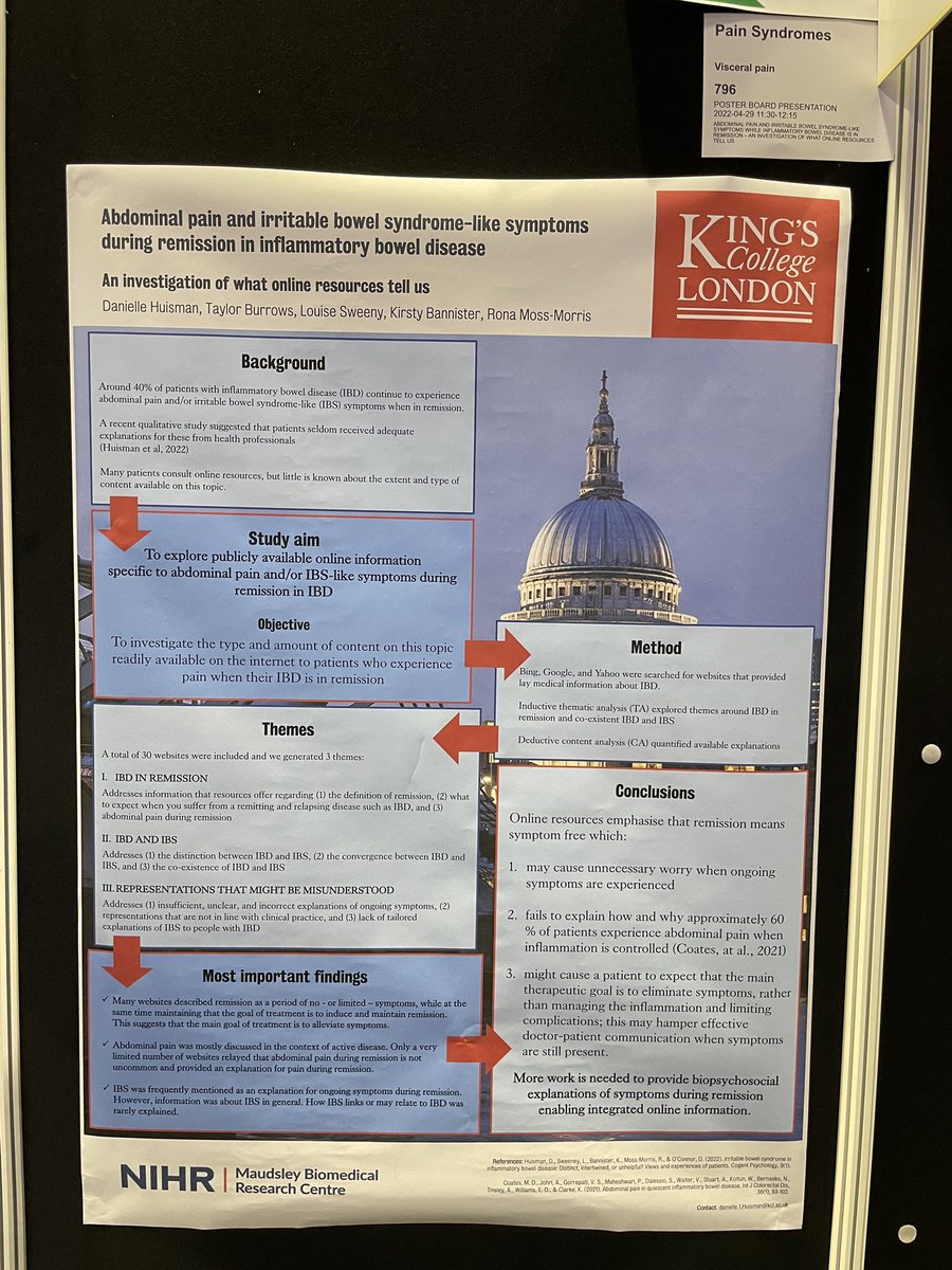 Stealing a few quiet moments at #EFIC2022 for ☕️🧘‍♀️. Found this excellent poster by <a href="/daniellehuisma6/">Daniëlle Huisman (she/her)</a> @bannister_lab <a href="/RonaMossMorris/">Rona Moss-Morris</a> <a href="/Kingspsychol/">KCL Psychology</a> 👏