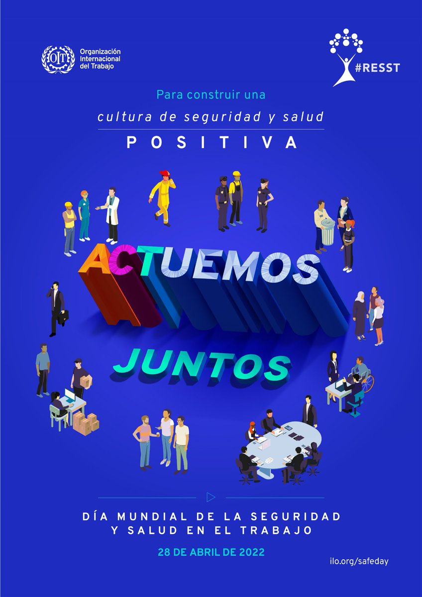 INSST_MITES_GOB's tweet photo. El #DiaMundialSST es una celebración internacional cuyo objetivo es reconocer y promover la cultura de la seguridad y salud en los lugares de trabajo.

Desde la Red Española de #SST nos unimos a este #28PRL

#TrabajosSaludables #RESST @OIT_ES https://t.co/5h2o2WD3nW