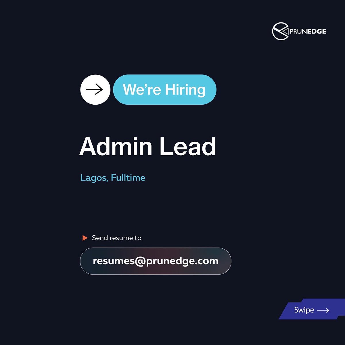 Prunedge's tweet photo. Can you pay exceptional attention to detail? Do you possess strong problem-solving skills and analytical abilities?

We are hiring an Admin Lead! 

Qualified and interested candidates should please send their resume to resumes@prunedge.com

#Jobs #AdminLead #Prunedge https://t.co/oR4ytzpAan