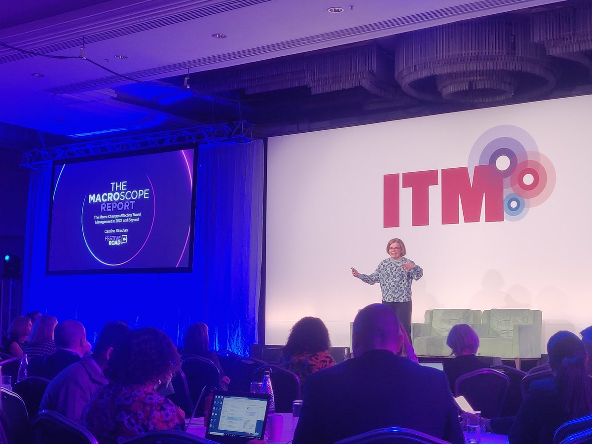 The legendary <a href="/carostrachan/">Caroline Strachan</a> leading an overview of the macro trends of travel at #ITM2022 #businesstravel