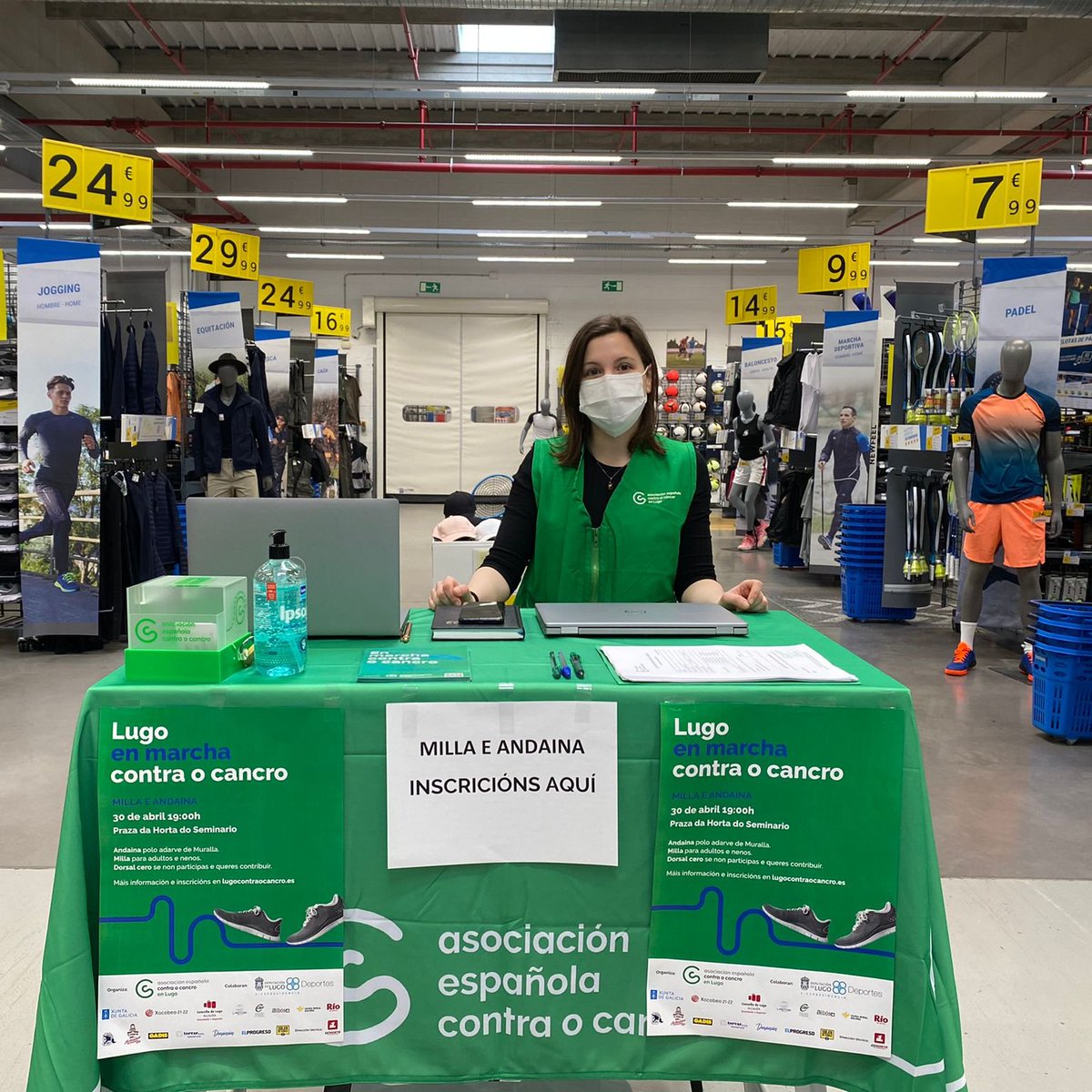 Hoxe e mañá estaremos en Decathlon Lugo cun punto de inscrición para participar na III edición Lugo En Marcha Contra o Cancro (Milla e Andaina) 🏃🏃‍♀️

➡️ Horario de 11:00 a 13:30h e 17:00 a 19:00h

Agradecemos a <a href="/DecathlonLugo/">Decathlon Lugo</a> a súa colaboración👏