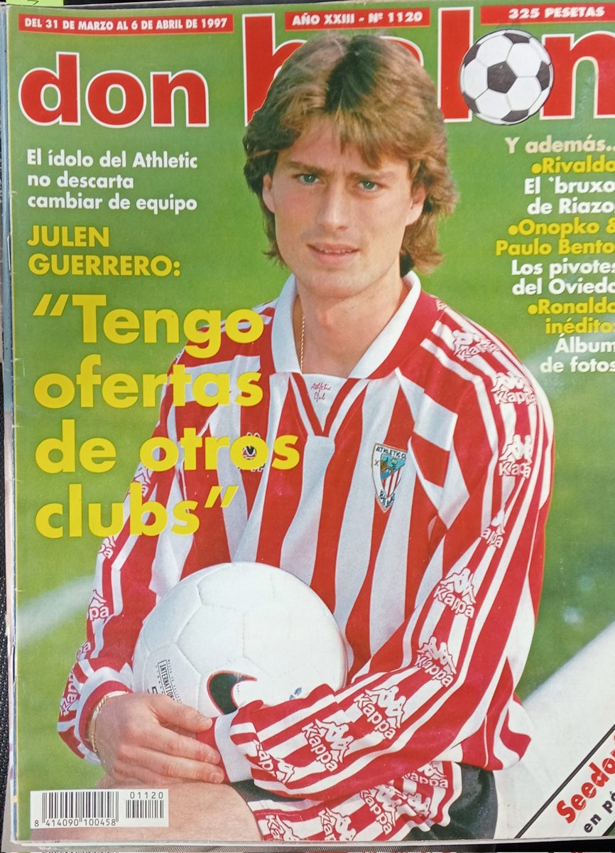 Núm 1120 de 31 d marzo a 6 d abril de 1997 , en portada el Rey León <a href="/8JULENGUERRERO/">Julen Guerrero</a>  figura del <a href="/AthleticClub/">Athletic Club</a>