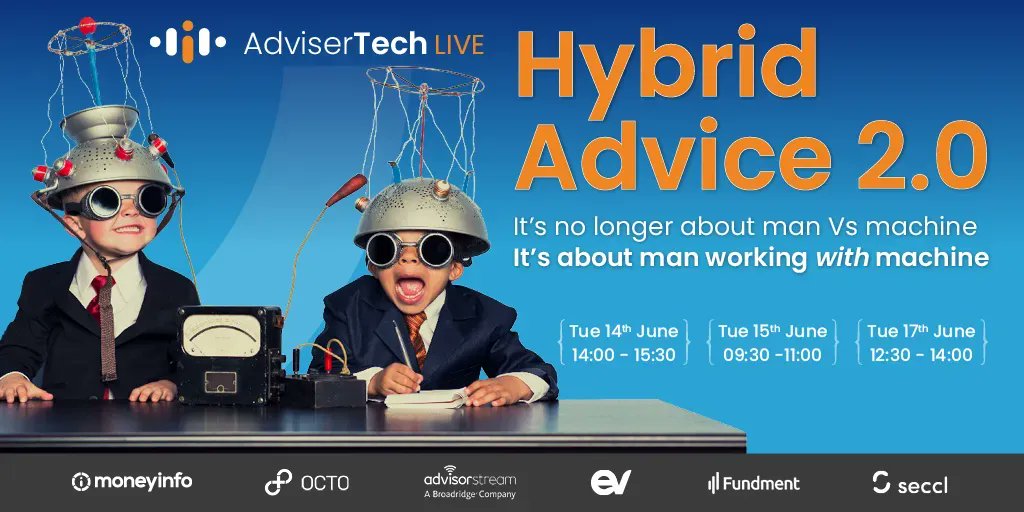 moneyinfotech's tweet photo. Join us with @leerobertson64 in June at #ATL7 to explore the different perspectives around what ‘Hybrid Advice’ means to a range of leading edge technology firms providing solutions in the wealth management sector. Limited complimentary tickets available: https://t.co/pG0eC6Jx9A https://t.co/xSL5boATBL