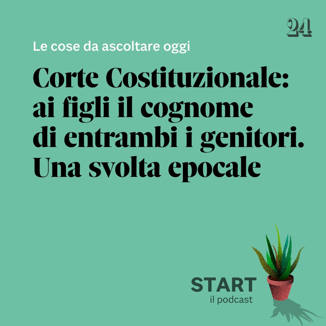 sole24ore's tweet photo. #Russia, stop al #gas per #Polonia e #Bulgaria. #Cortecostituzionale: ai figli il #cognome di entrambi i genitori. #Anagrafedigitale: arriva il cambio di residenza online. Se ne parla oggi con @AlbMagna17 a #Start, il podcast del #Sole24Ore: https://t.co/IPIyfDQh6e https://t.co/HoHvfrDaOB