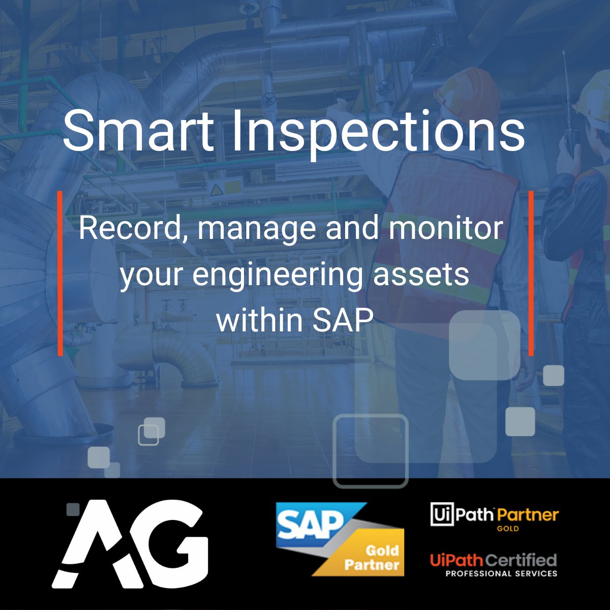 Take control of your engineering assets through our Smart Inspections solution within SAP. 

For more information on how to reduce risk and improve operational costs read here: hubs.la/Q018Stk70

#SAPsolutions #SAPengineering #SmartInspections #SAPrisk