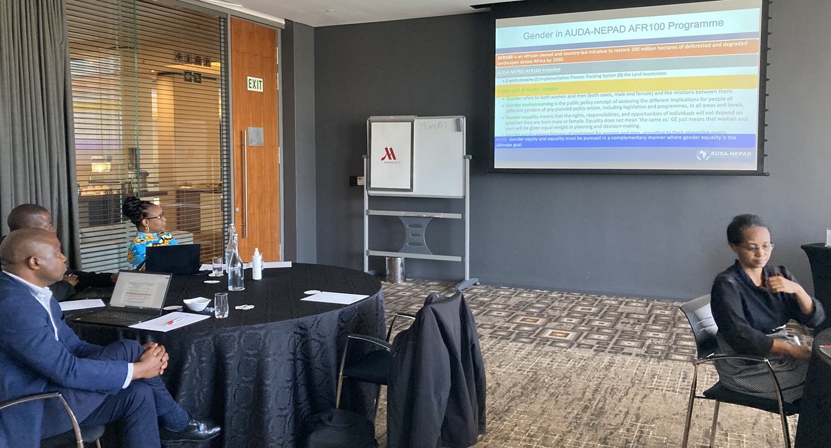 Discussing gender in AUDA-NEPAD AFR100 program in Cape Town. ⁦<a href="/NEPAD_Agency/">AUDA-NEPAD</a>⁩ ⁦<a href="/SweinEthiopia/">Sweden in Ethiopia & AU</a>⁩ ⁦<a href="/Sida/">Sida</a>⁩