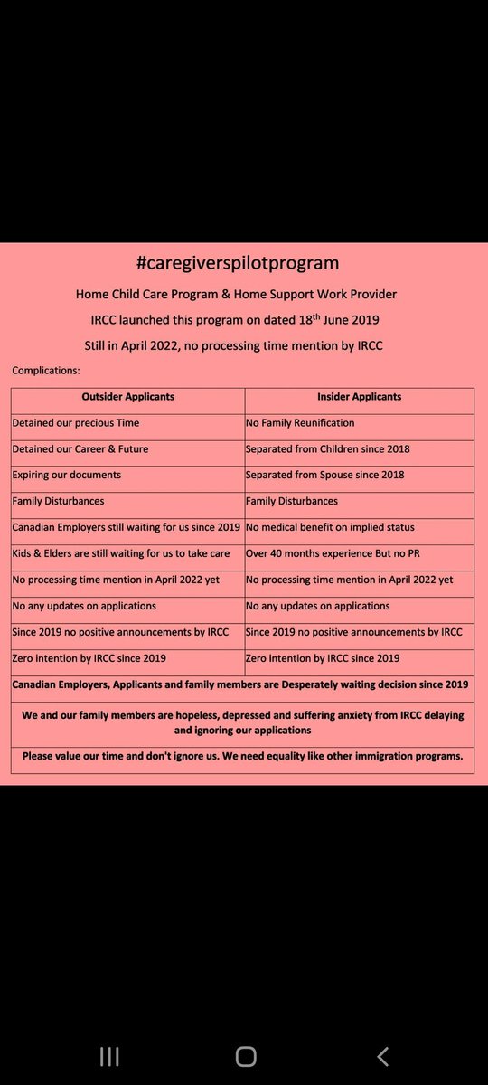 Manpreet2320464's tweet photo. Respected Sir @SeanFraserMP
Kindly start the processing of #caregiverspilotprogram applications,
18869 Canadian Employers, Applicants &amp; Family Members are suffering &amp; waiting their result since 2019
@CitImmCanada
@jasrajshallan @OMNIpunjabi @JennyKwanBC @JustinTrudeau @CBCNews https://t.co/TPqyqxtL8H