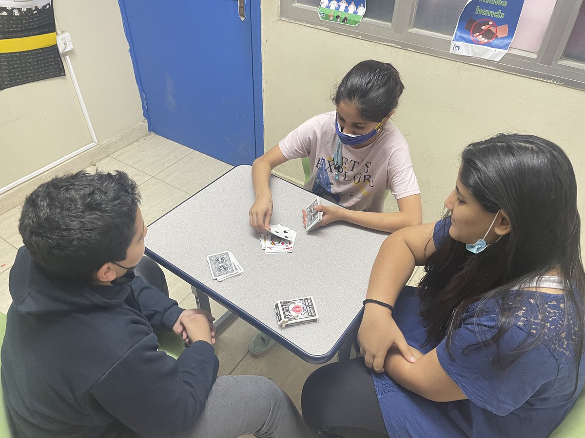 SamFles's tweet photo. Last class before EiD Holiday @AISQ8. The kids deserve to have a little fun! #Uno #Quirkle #ExplosingKittens https://t.co/sFzr7Lf9RI