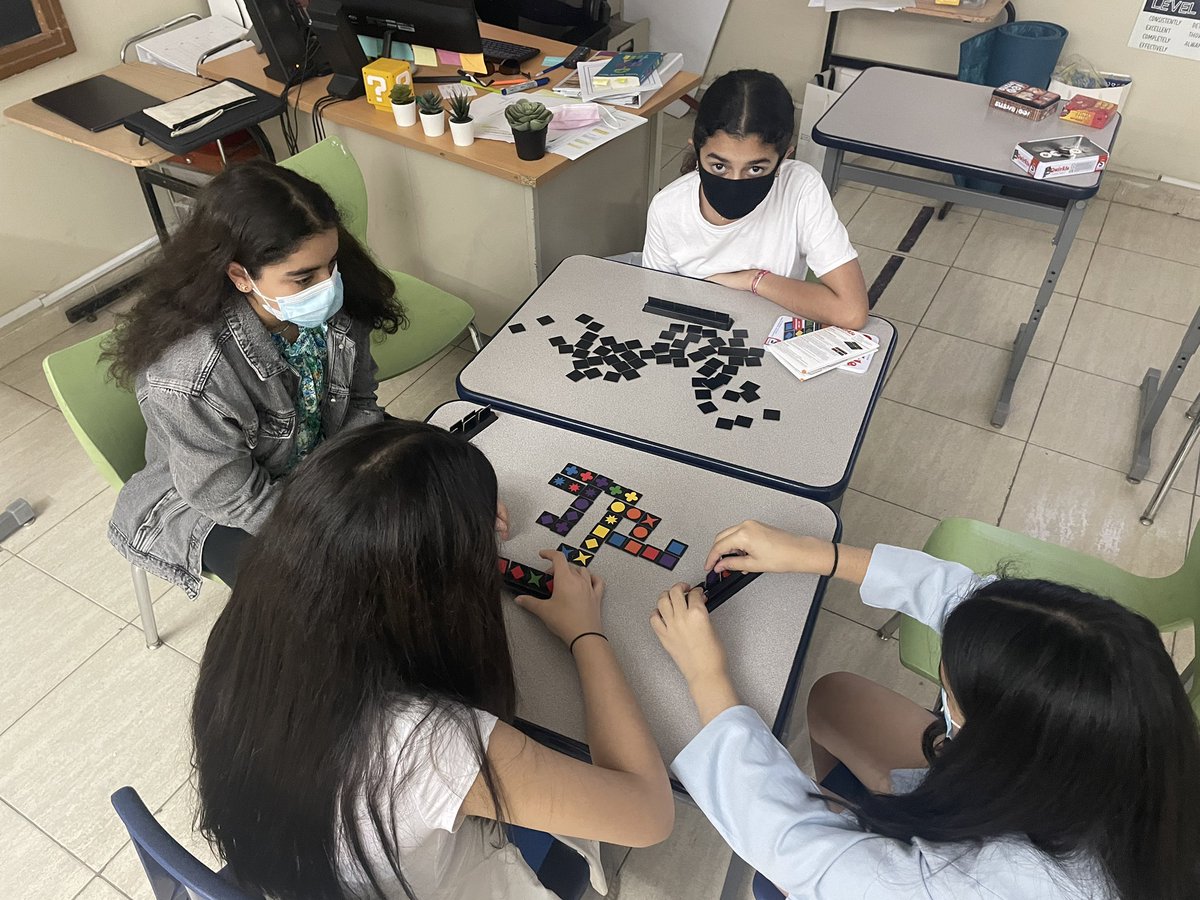 SamFles's tweet photo. Last class before EiD Holiday @AISQ8. The kids deserve to have a little fun! #Uno #Quirkle #ExplosingKittens https://t.co/sFzr7Lf9RI