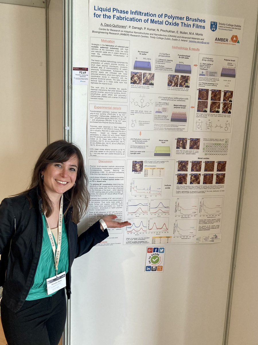 Arantxa Davó Q. (@1adecu) on Twitter photo Polymer-brush assisted metal oxide thin layer fabrication by the <a href="/morris_tcd/">Morris Research Group TCD</a> from <a href="/tcddublin/">Trinity College Dublin</a> in the #ICASS22 happening in Palma de Mallorca, Spain. Thanks <a href="/ElsevierConnect/">Elsevier</a> , so excited be back at it and finally meet in person the amazing Editors team of Applied Surface Science Polymer-brush assisted metal oxide thin layer fabrication by the <a href="/morris_tcd/">Morris Research Group TCD</a> from <a href="/tcddublin/">Trinity College Dublin</a> in the #ICASS22 happening in Palma de Mallorca, Spain. Thanks <a href="/ElsevierConnect/">Elsevier</a> , so excited be back at it and finally meet in person the amazing Editors team of Applied Surface Science