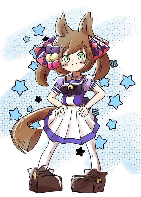 半そでというわけだ

#スマートファルコン  #ウマ娘 
#ひとくちファル子 