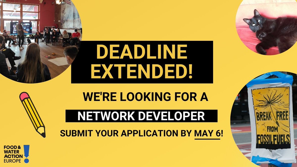 FoodWaterEurope's tweet photo. 🚨Application deadline EXTENDED!🚨
You now have until May 6 to apply for our #NetworkDeveloper vacancy!
Don't delay and join our team!
👉https://t.co/RoEEyiZO8N
#jobhiring https://t.co/PAIPFIZFfS