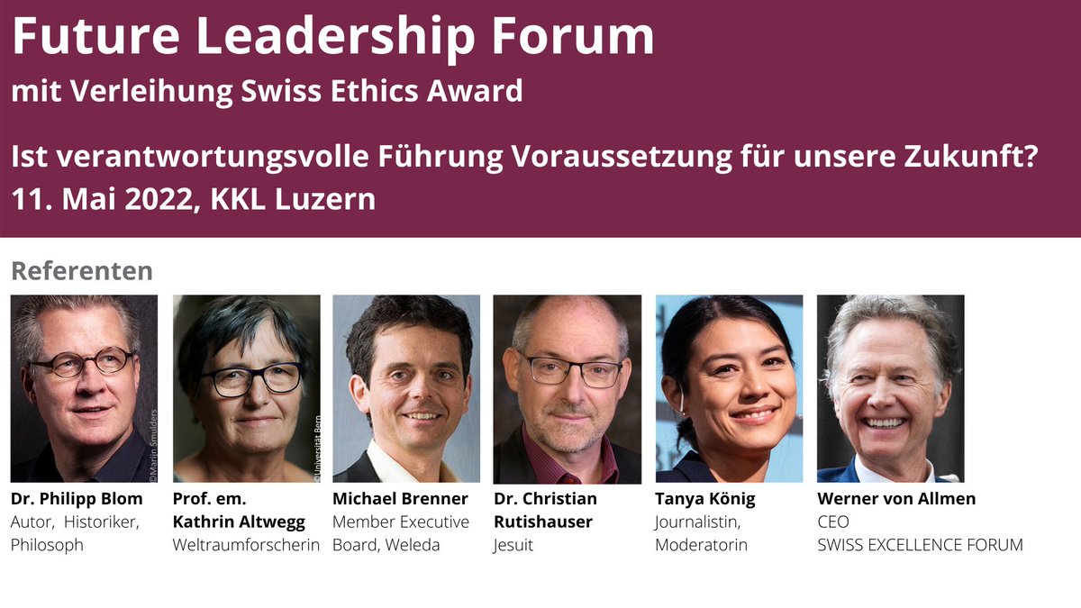 1st_excellence's tweet photo. Ist verantwortungsvolle Führung eine Voraussetzung für unsere Zukunft? Brauchen wir eine Ethik im Weltall? Und neue Denkmodelle zur Bewältigung der Zukunft? Future Leadership Forum: 11. Mai 2022, KKL Luzern⭐️ 
https://t.co/l7vFNQWPaB https://t.co/D7ztbiynni