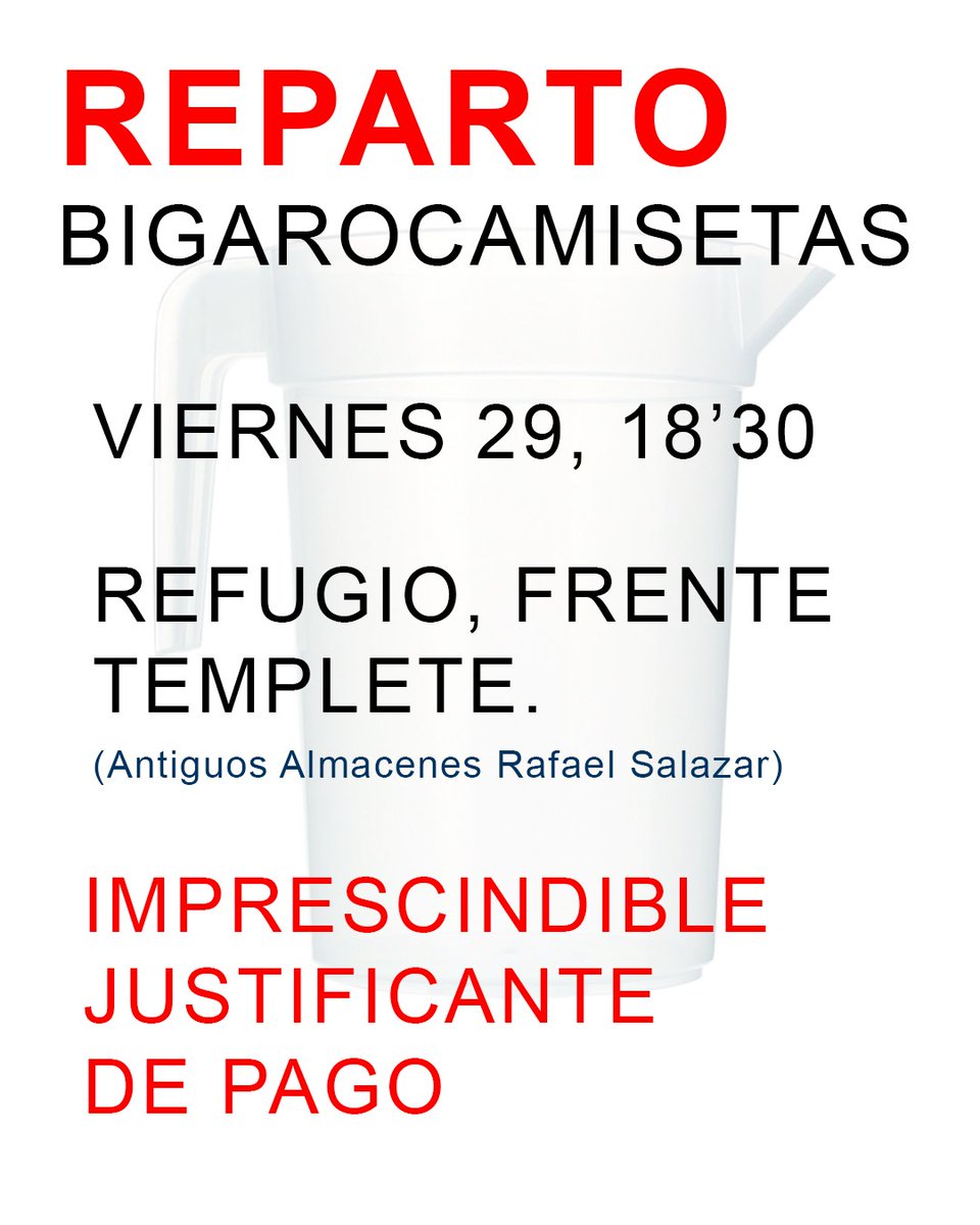 Bigaro2012's tweet photo. ¡¡Por fin llegó el Bígaro reparto de camisetas!!
No olvides tu justificante de ingreso.
Nos vemos mañana tarde. 
Tic Tac... https://t.co/pjUby2FWbU