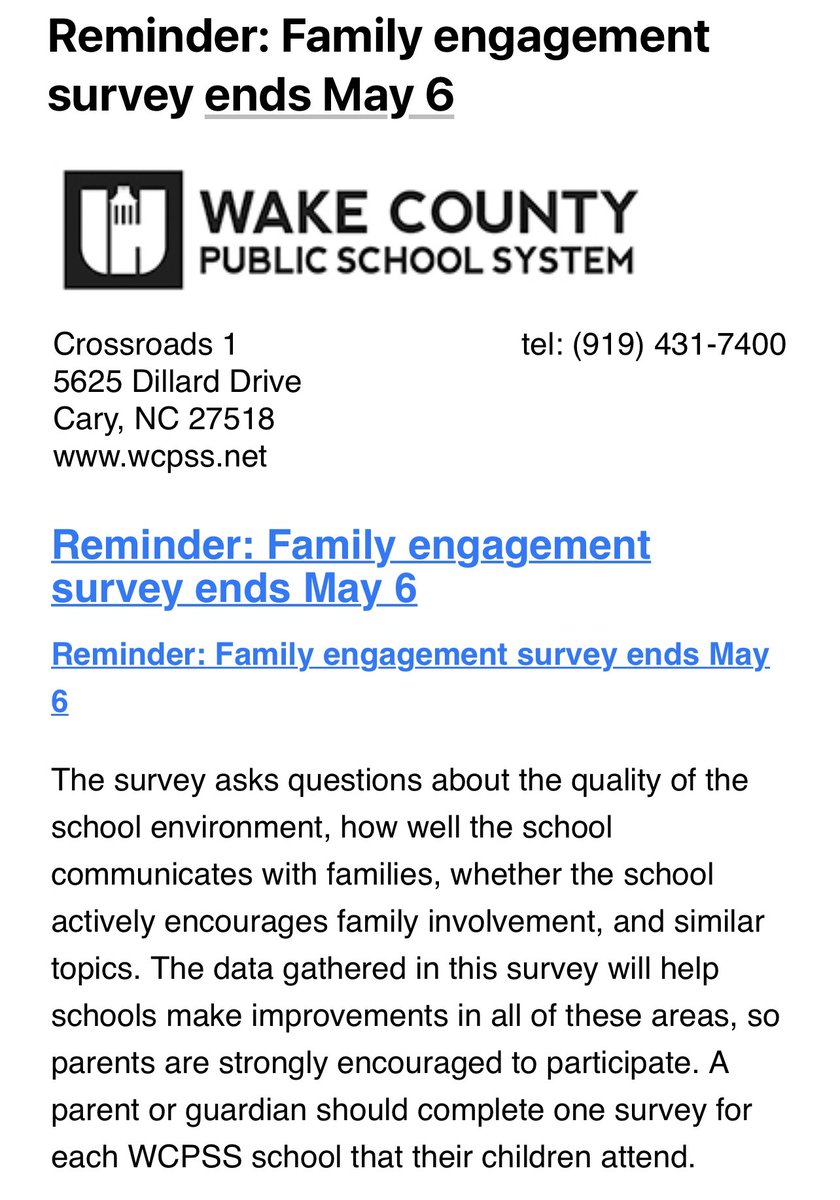 steveforschools's tweet photo. Family engagement survey from #WCPSS NLT May 6

Parental alienation has been the calling card of this board the last 6 yrs

Nov 22 Wake votes to make the parent-teacher relationship popular again

#ncpol #ncga #raleigh #nced #wakecountyschools #wakegov #wake #education #teacher https://t.co/jlkEHCWATp