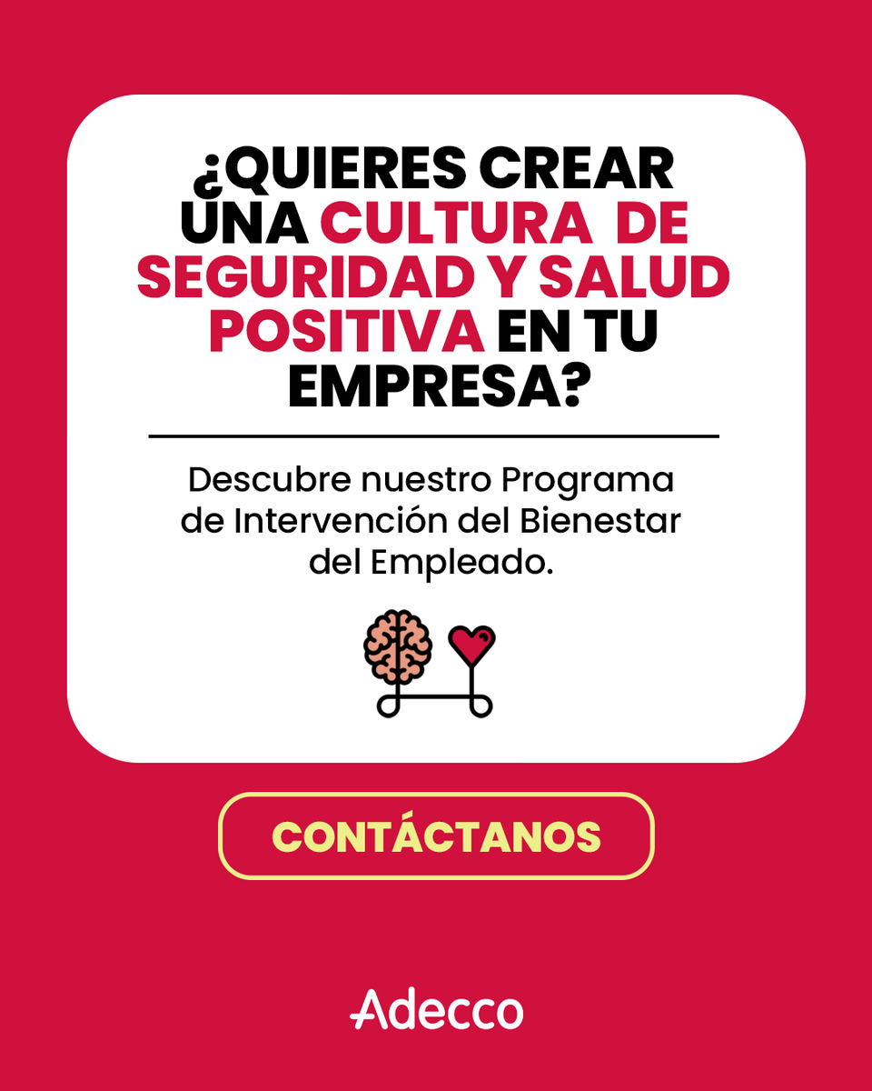 adecco_es's tweet photo. Hoy es el Día Mundial de la Seguridad y Salud en el Trabajo y, para celebrar esta jornada, queremos presentaros nuestro Programa Integral de Intervención del Bienestar del Empleado de Adecco Learning&amp;Consulting.

Si necesitas más info, ¡entra aquí! 👉 https://t.co/gB1LAWDaeW https://t.co/r0s4T6fVXm