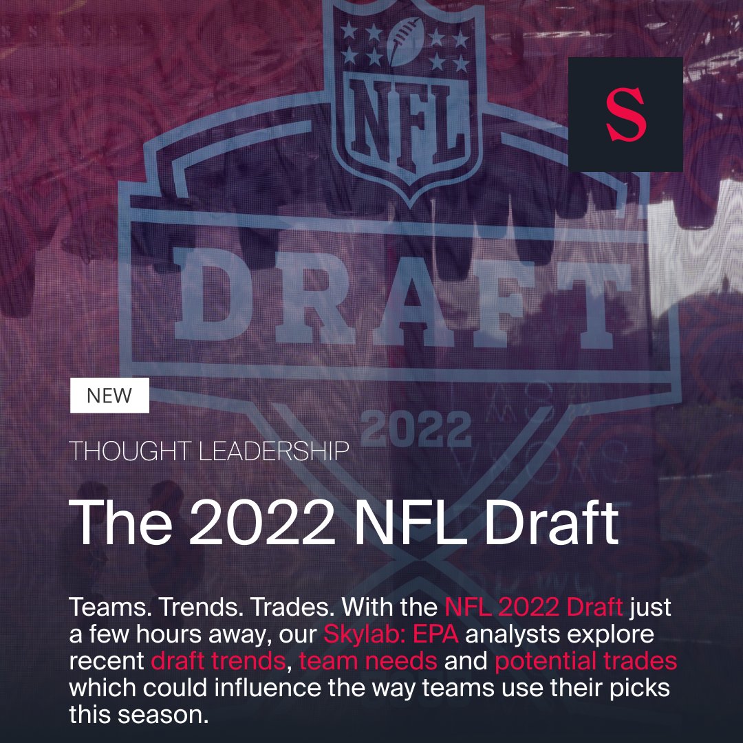 With the NFL 2022 draft kicking off today at 8pm Eastern Time, our analysts explore recent draft trends, skill gaps within teams and the league-wide trades which will influence the outcome of the draft over the next three days.

Link: bit.ly/SkylabNFLDraft

#NFL #Draft #Data