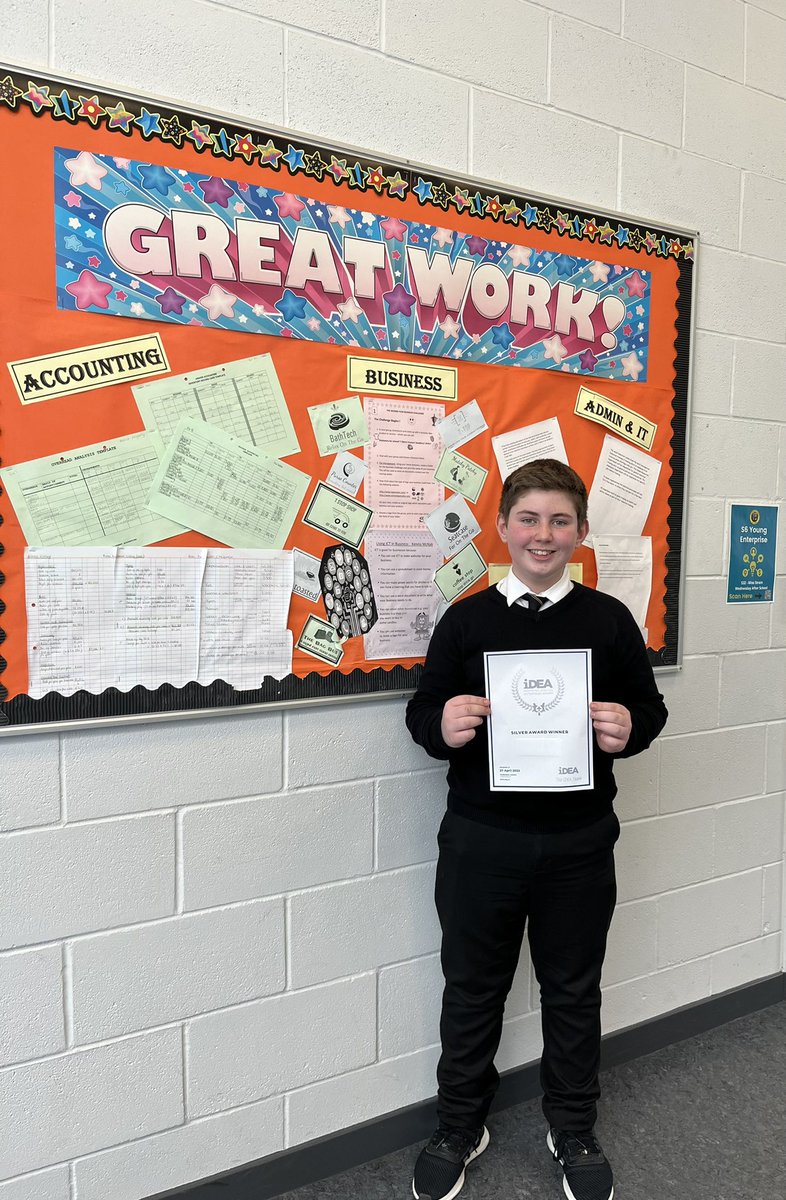 stmattsict's tweet photo. Another amazing achievement today in S1 Enterprise. We have our first ever Silver @idea_award. Brilliant work from Jonathon. He has now been promoted to “Resident Expert” in all things Enterprise! Well done! 🤩 https://t.co/sqfGYVI0Gk