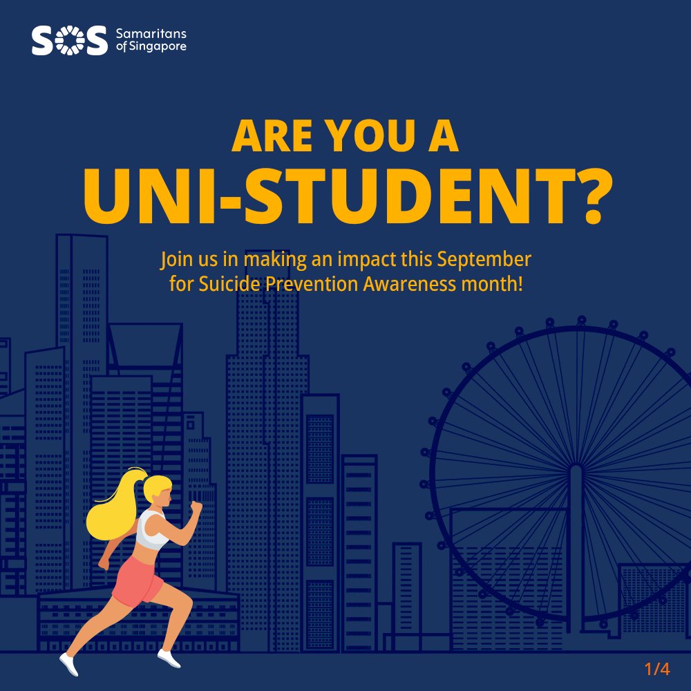 samaritansofsg's tweet photo. ATTENTION TO ALL STUDENTS! 

We're looking for a group of inspired students that wants to make an impact for Suicide Prevention Awareness month this September! https://t.co/HgJF1W8wg1