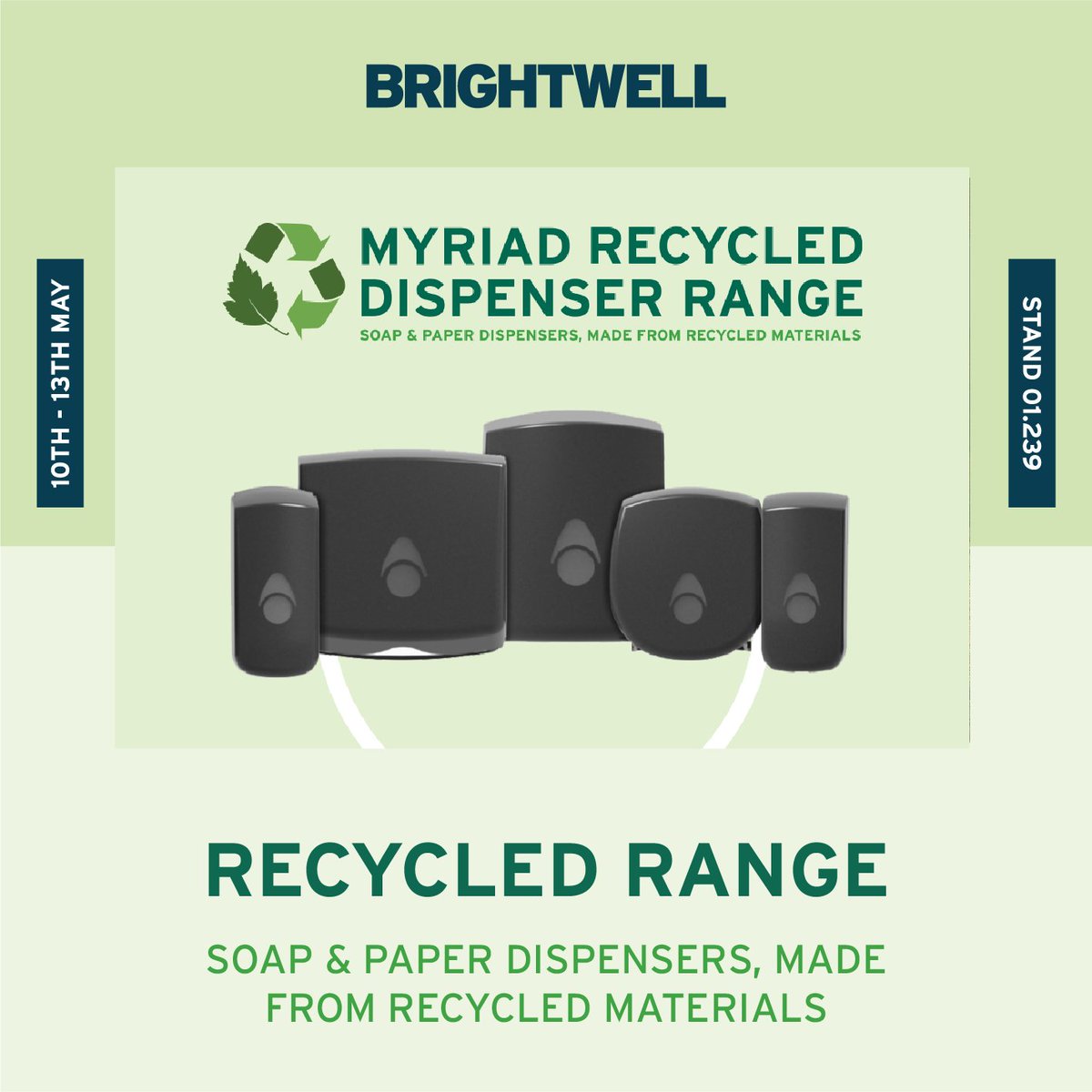 We are proud to be showcasing our range of recycled and environmentally friendly products at Interclean Amsterdam this May.

Visit us at Interclean Amsterdam on stand 01.239 or learn more here: okt.to/Z64KXa

#interclean #interclean2022 #hygiene #cleaning #brightwell