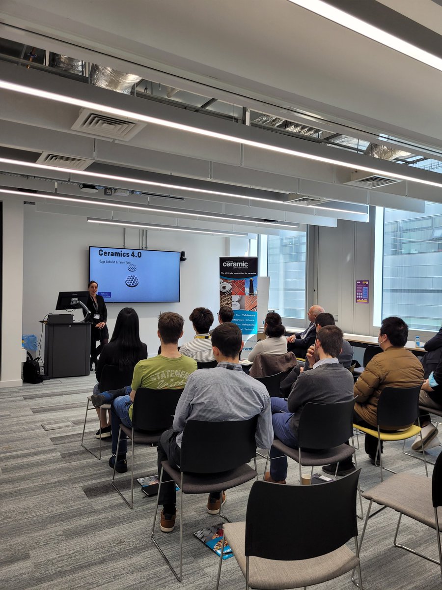 ahugumrah's tweet photo. An excellent, stimulating talk from @matist_ozge. Many thanks to British #Ceramics Confederation and @Royce for organising this networking event https://t.co/ljI5tzDfa4