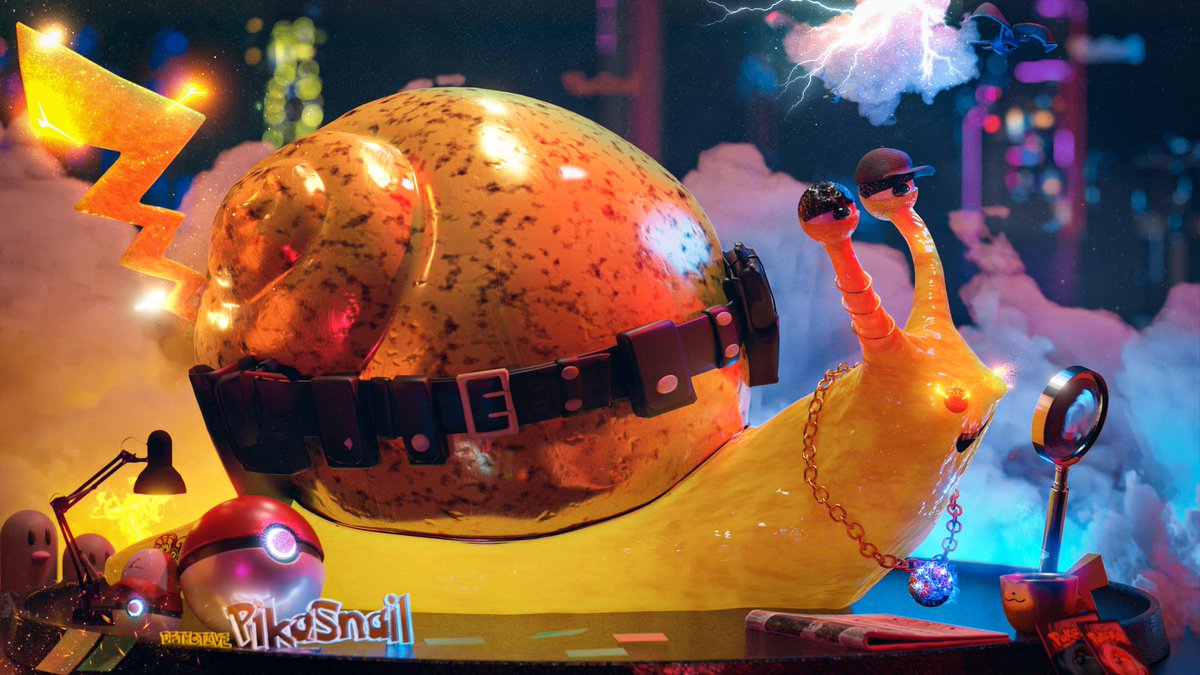 Just Minted the First of my New Collection The Land Of Snails...A Collection of 100 Snails Soon to be gone on the Metaverse...The First of Them is the Mighty PikaShell🔥⚡️🐌

#nft #NFTCommunity  #NFTGiveaway  #NFTdrops