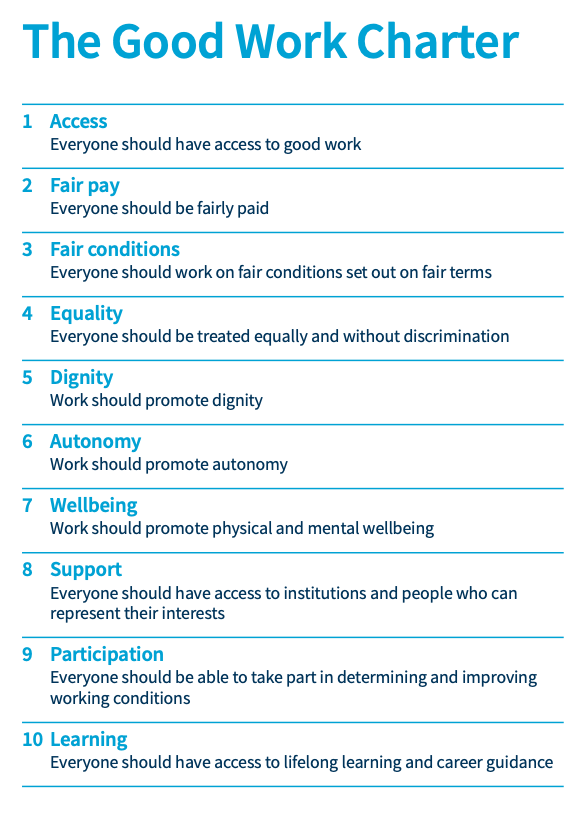 FutureWorkInst's tweet photo. "While this presents a significant opportunity for workers to transition from other shrinking sectors," Selinger says, "we need to make sure that the jobs available are good ones with fair pay and conditions."

We agree, and add the principles outlined in our Good Work Charter⤵️ https://t.co/mjKLws1DAF