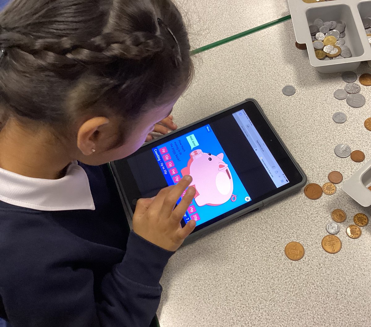 StainesPrepYr1's tweet photo. We have loved learning about British coins this week in #StainesPrepMaths. It has been great to use iPads to help facilitate some activities as we have been ordering and counting different coins π° #StainesPrepDigitalLearning https://t.co/qSxx2RlIYT