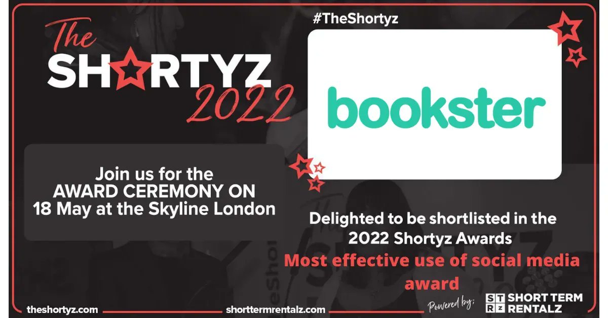booksterhq: RT @mySUPERHOG: The Shortyz 2022⭐

Our partner <a href="/booksterhq/">Bookster HQ</a> has been nominated for 'The most effective use of social media award' for their Bookster x SUPERHOG campaign.

Please vote Bookster hubs.ly/Q0192jzQ0
(PS while you're there, dr…