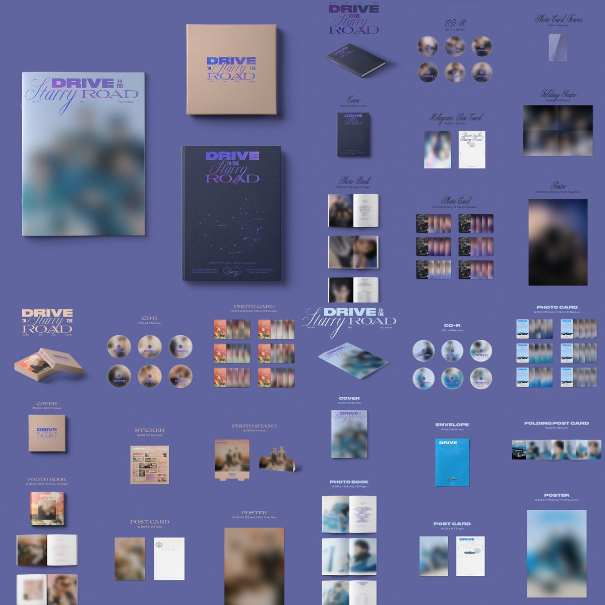 DRIVE TO THE STARRY ROAD album inclusions. ✨🚙 Individual Pics in