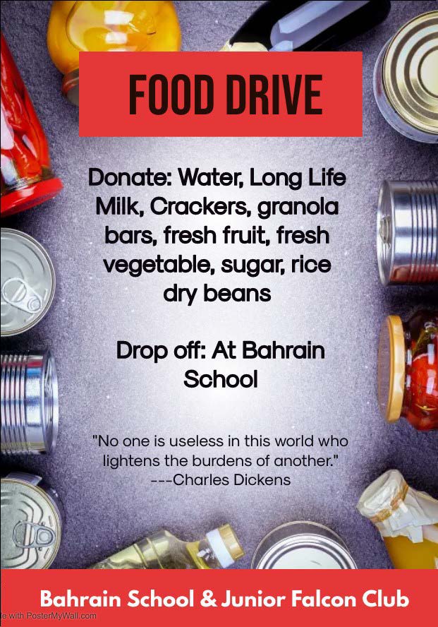 BahrainSchool's tweet photo. 🍓 Feed the Need : Food Drive 
The Junior Falcon Elementary Student Council and the MHS National Honor Society.
We are proud to announce that we have our own Falcon Fridge right outside the campus sign. 
Donate / Drop your items at The Bahrain School. https://t.co/TaxjdtSyCE