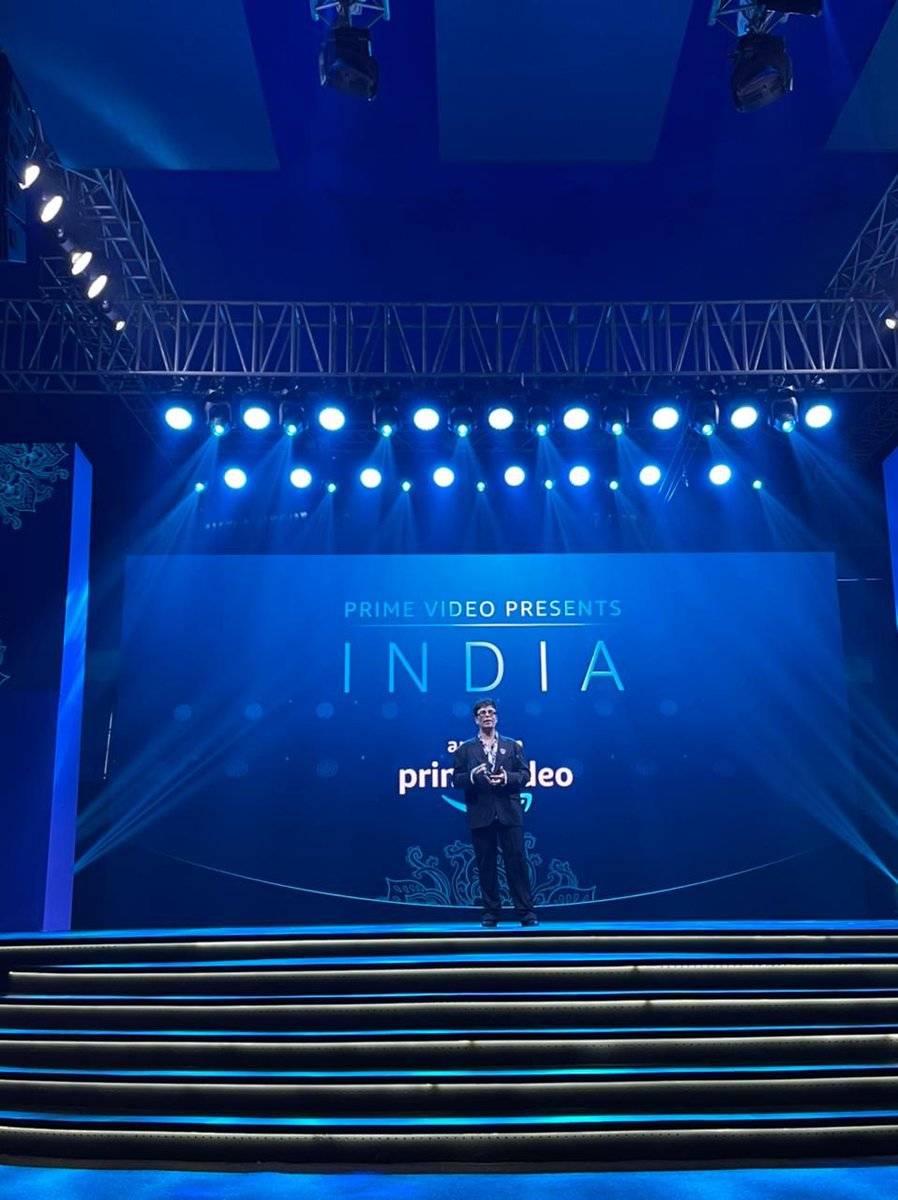 HydTimes's tweet photo. .@karanjohar kicks off #PrimeVideoPresentsIndia with a fireside conversation with @PrimeVideoIn &amp; the global leadership including @iamgauravgandhi, #AparnaPurohit, @JSalke, #KellyDay and @FarrellJamesC, announcing over 40 new titles!

#SeeWhereItTakesYou https://t.co/Q5qoZxmpf3