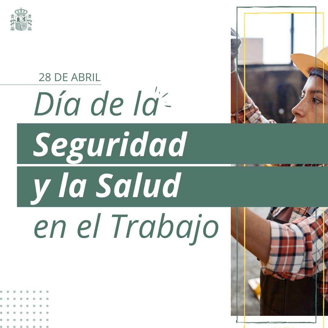 empleogob's tweet photo. La seguridad y salud en el trabajo son pilares fundamentales del trabajo decente.

La @ilo promueve, en esta jornada, la promoción de una cultura laboral que sitúe en el centro la prevención de riesgos y la mejora de las condiciones en materia de seguridad. #DíaMundialSST https://t.co/S89DLaZF0v
