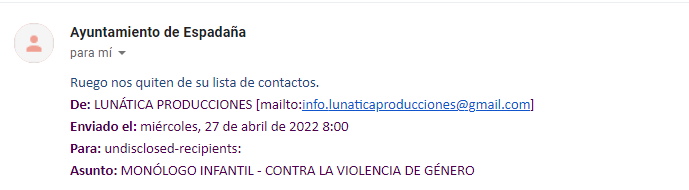 ElviraRivas_'s tweet photo. Pues acabo de recibir dos mensajes desde las cuentas institucionales de dos ayuntamientos, mensajes sin firmar (es decir, podría parecer que los firma el alcalde o quien lleve el tema de cultura, alguien elegido en el municipio, en definitiva), en los que me dicen esto: https://t.co/1FU2zSMTrP