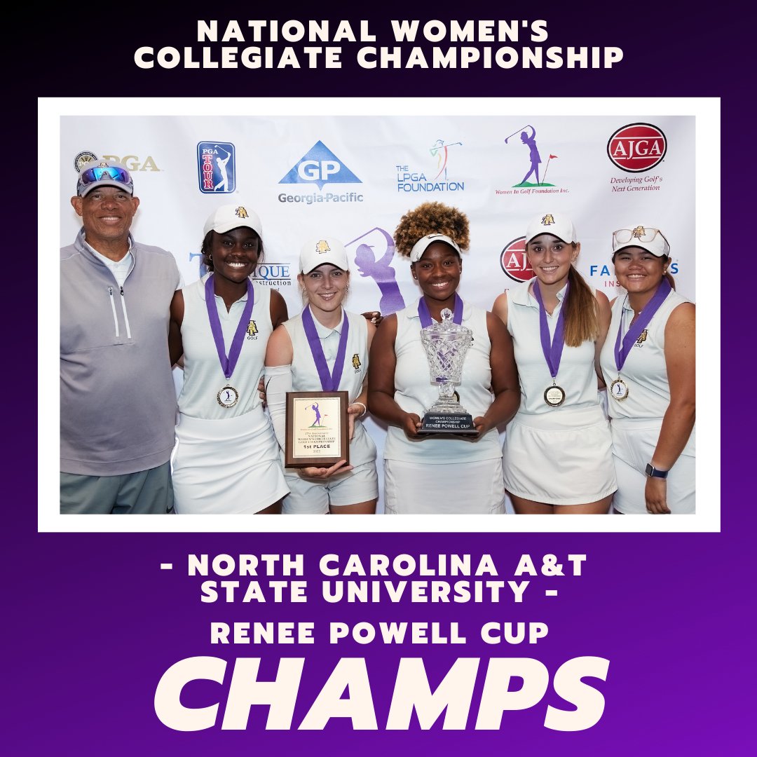 Congrats North Carolina A&T!! 🏆🎉2022 Champs of the Women in Golf Foundation’s 27th Annual National Women’s Collegiate Championship

#aggiepride #aggiegolf #ncatathletics #ladyaggie #womengolf #womeningolf #winner #golf #champion #womensupportingwomen #womenempowerment