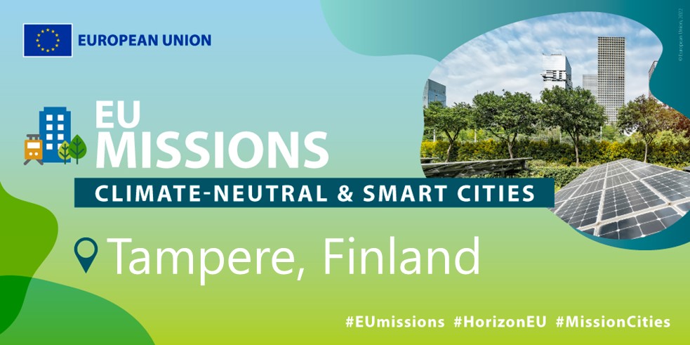 elinaseppanen's tweet photo. We in City of Tampere are happy to be part of the EU Mission for climate-neutral and smart cities by 2030 #MissionCities 
Learn more https://t.co/0sxnRXVx4Y
#HorizonEU #EUGreenDeal #Tampere #Finland #ClimateAction 
@BaldwinMatthew_ 
@HorizonEU
@NetZeroCitiesEU
@EuTampere https://t.co/5nKrSbudde