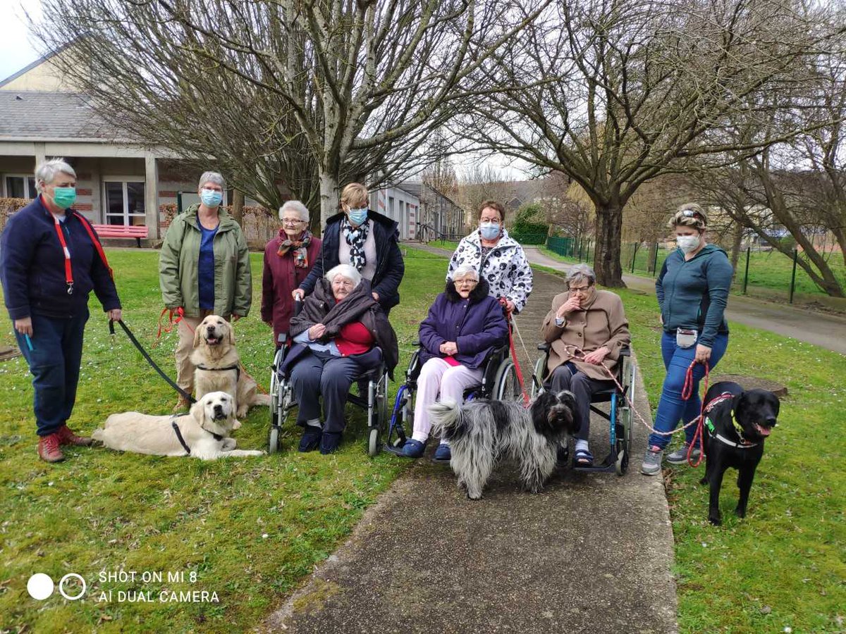 CHFECAMP's tweet photo. Une Fois par mois, les résidents du Bois Martel reçoivent la visite des bénévoles de l’association canine de Fauville-en-Caux, accompagnés, pour le plus grand plaisir des résidents, de 3 à 4 chiens de tailles et de races différentes.
En savoir + 👉https://t.co/uY7oAqOt1X https://t.co/P6czJBgtD7