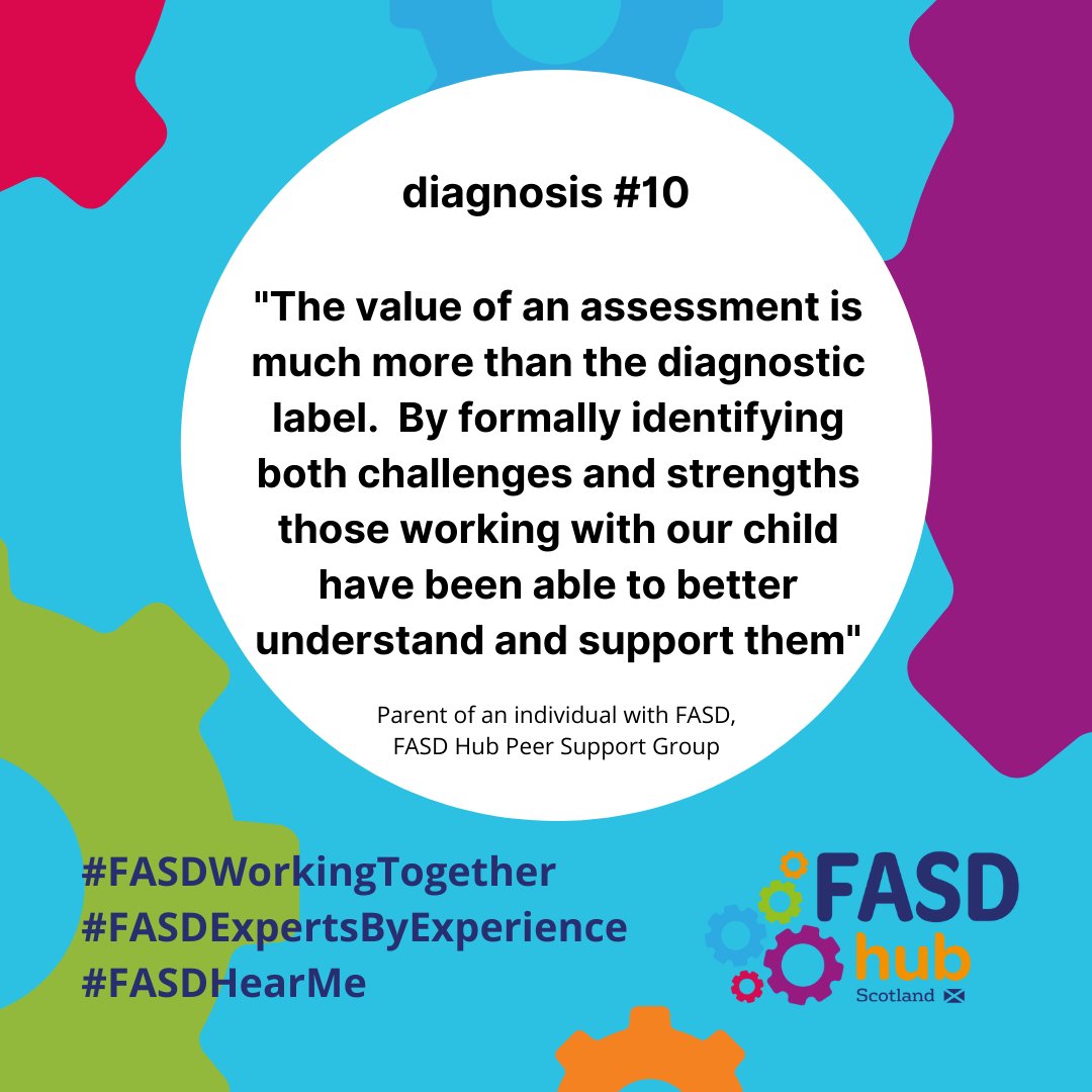 FasdhubScotland's tweet photo. A full FASD assessment covering the 10 areas will identify the specific strengths and challenges of the individual.  Following assessment the team should explain the assessment results and develop a ‘next steps’ or ‘care plan’ whatever the diagnosis
#FASDWorkingTogether https://t.co/bPmTwQA1sm