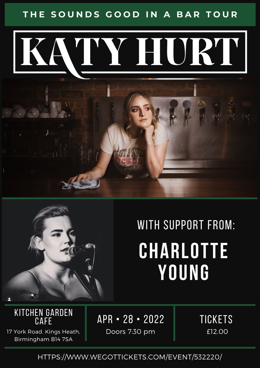 KT_Hurt13's tweet photo. I can't believe it's the last night of the #SoundsGoodInABar tour!! 💗😢
Tonight we are headed to @KitchenGarden3 and the awesome @CharlotteYMusic is joining us!
There are still a couple tickets left so go grab em and 🤞🤞I'll see ya later xx
https://t.co/M21mBNFYXp https://t.co/aI4Z98ewES