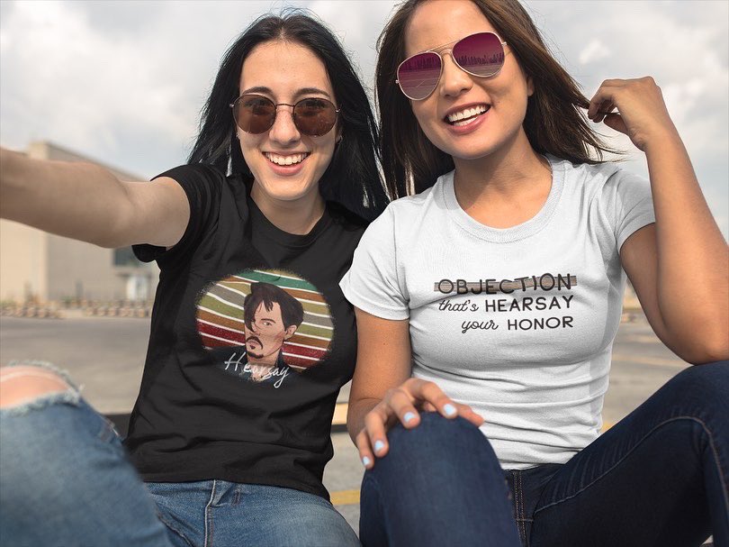 Geek_Tavern's tweet photo. 👩🏽‍⚖️ Objection - That’s hearsay your Honor 👩🏽‍⚖️

🛍 Shirts Available in all sizes🛍

https://t.co/tInHxq6ftB

💞 use the code GEEKTAVERN for 10% off 💞

💞 Happy Shopping 💞
#supportsmallbusiness #JohnnyDepp #shirt #mepoo https://t.co/QDqC5ESwlk