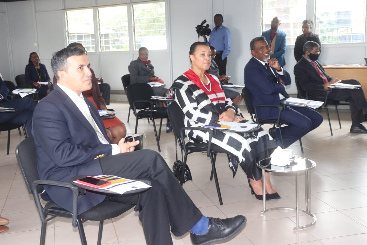 ODPP_KE's tweet photo. The Secretary General of the Commonwealth RT Hon. Patricia Scotland QC, today paid a courtesy visit to the DPP Noordin Haji at the Prosecution Training Institute (PTI). They discussed areas of mutual cooperation between the ODPP and the Commonwealth. https://t.co/jy35d3xrD3