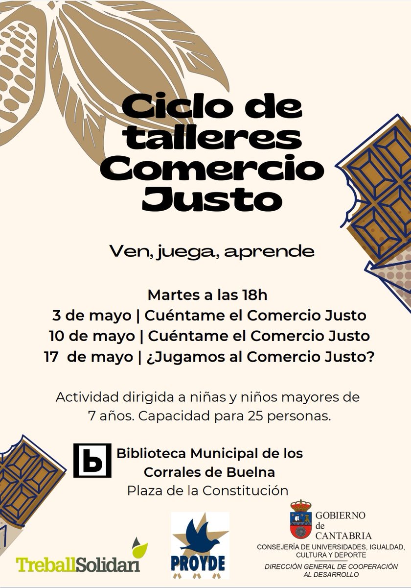 Ya tenemos todo preparado para pasarlo genial en la Biblioteca Municipal de Los Corrales de Buelna, escuchando y jugando con el comercio justo #proyde #trabajosolidario #comerciojusto <a href="/PROYDE_Noroeste/">PROYDE Noroeste</a> @LaSalleCorrales