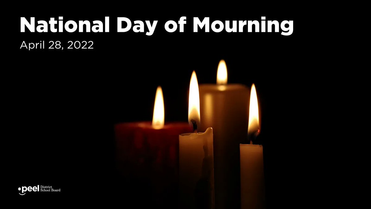 Today on National #DayofMourning, we remember those who lost their lives, were injured, or suffered an illness due to workplace incidents. We will always be committed to providing a healthy and safe learning and working environment for our staff, students, and everyone we serve.